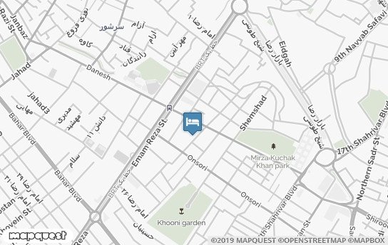 هتل تبریز مشهد روی نقشه