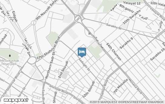 هتل آپارتمان طاها مشهد روی نقشه