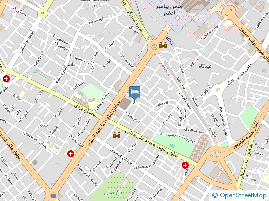 هتل آپارتمان وصال مشهد روی نقشه