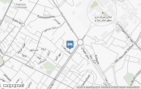 خانه مسافر یادگار مشهد روی نقشه