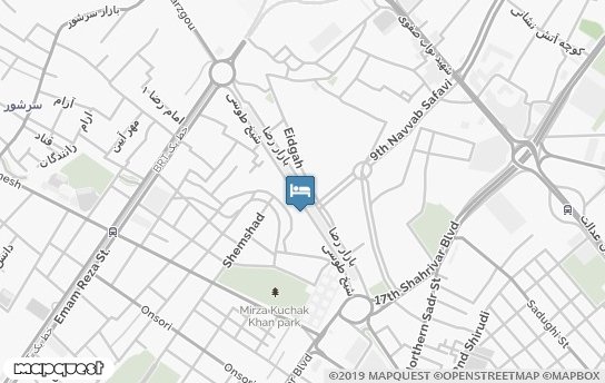 هتل آپارتمان یاران مشهد روی نقشه