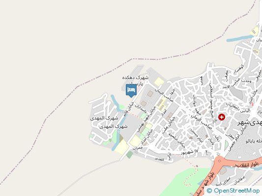 هتل سنگسر مهدی شهر روی نقشه