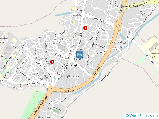 اقامتگاه سنتی سرای ایل سنگسر مهدی شهر روی نقشه