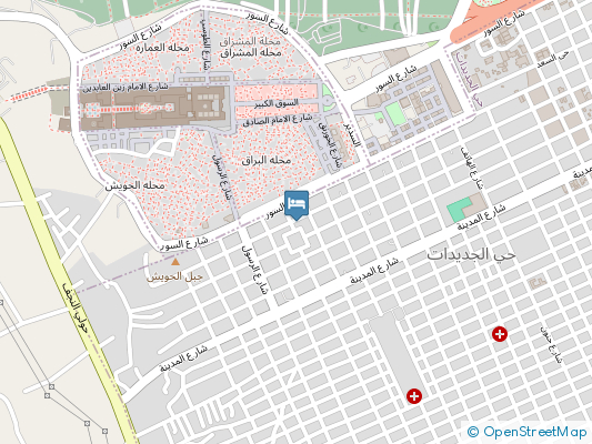 هتل یاقوت نجف روی نقشه