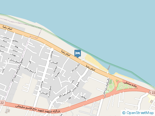 هتل آپارتمان سینا نوشهر روی نقشه