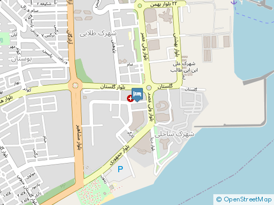 هتل آپارتمان بام سبز قشم روی نقشه