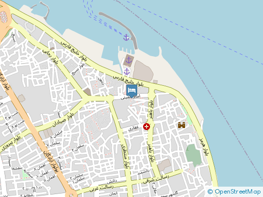 هتل آپارتمان گلستان قشم روی نقشه