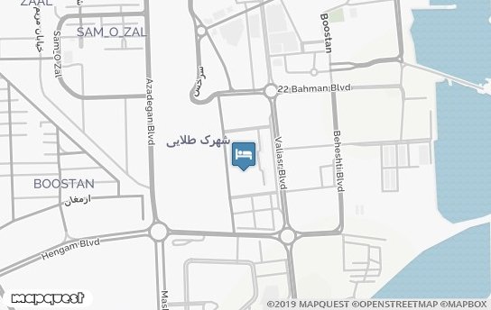 هتل نخل زرین قشم روی نقشه