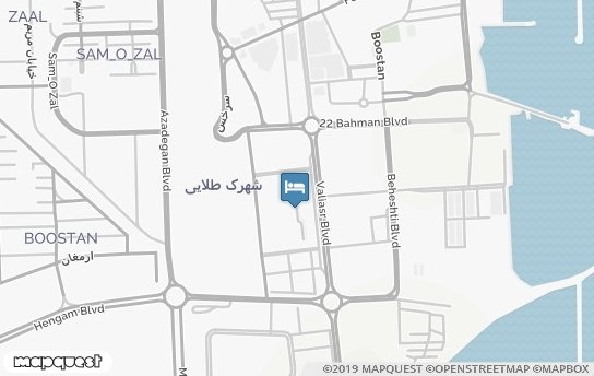 هتل آپارتمان سفیر قشم روی نقشه