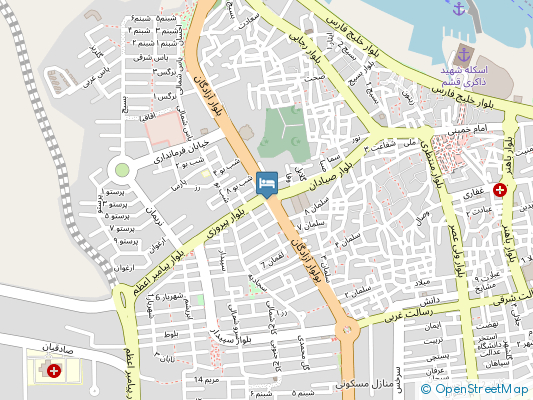 هتل سام قشم روی نقشه