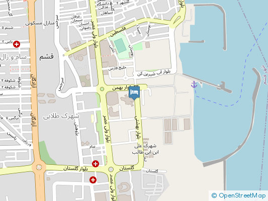 هتل سورینت قشم روی نقشه