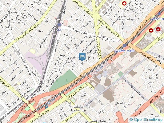 هتل آپارتمان سفیر قم روی نقشه