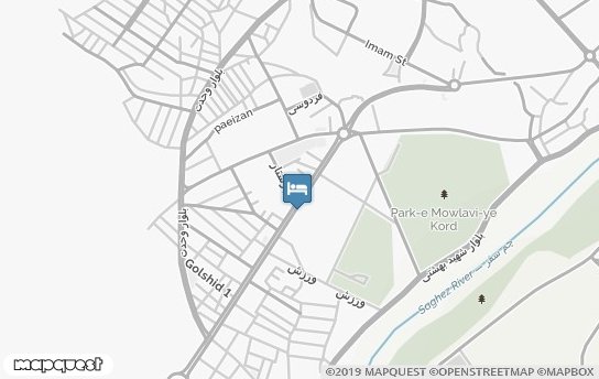 هتل آزادی سقز روی نقشه