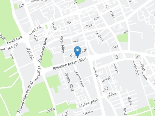 مهمانپذیر الماس غرب شهریار روی نقشه