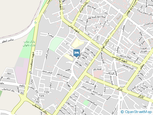 خانه مسافر نادر شاهرود روی نقشه