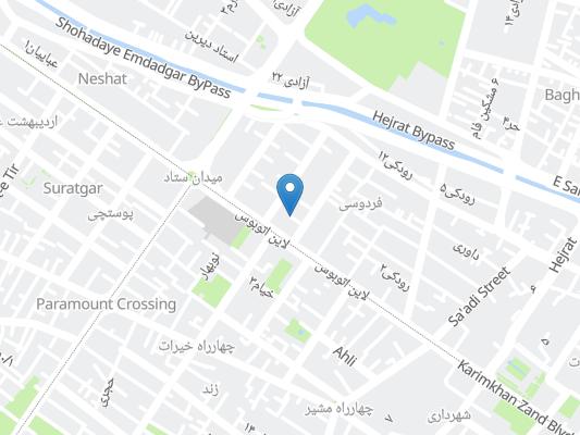 هتل آپارتمان بنیس شیراز روی نقشه