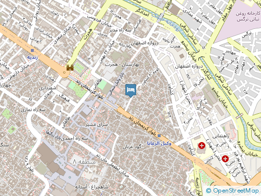 اقامتگاه بومگردی جانان شیراز روی نقشه