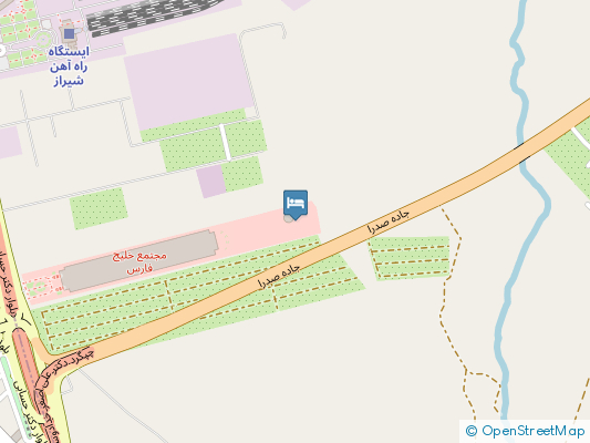 هتل خلیج فارس شیراز روی نقشه