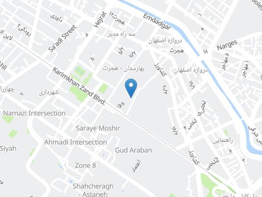 اقامتگاه سنتی مهربانو شیراز روی نقشه