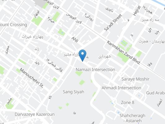 هتل مشیر شیراز روی نقشه