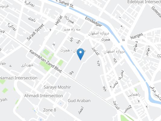 اقامتگاه بومگردی خانه شیرازی شیراز روی نقشه