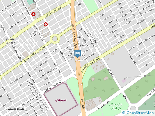 هتل سروش سیرجان روی نقشه