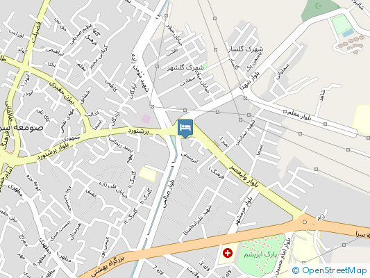 هتل ابریشم صومعه سرا روی نقشه