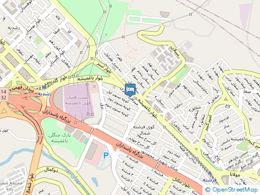 هتل آپارتمان خزر تبریز روی نقشه