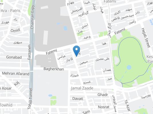 مهمانپذیر بصیر تهران روی نقشه