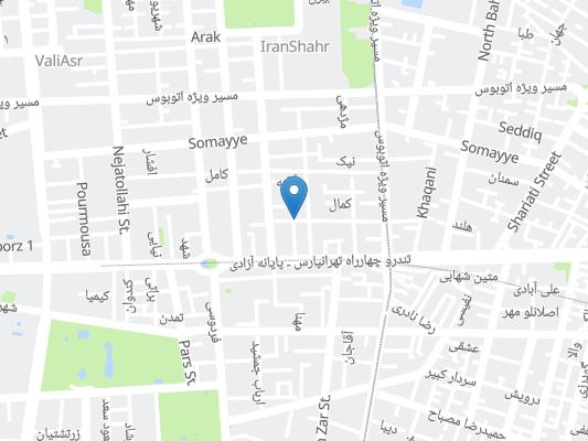 هتل بوتیک سنتی مسیحا تهران روی نقشه