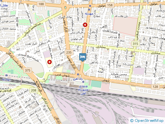 هتل شایان تهران روی نقشه