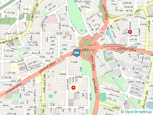 مجتمع اقامتی ترنج تهران روی نقشه