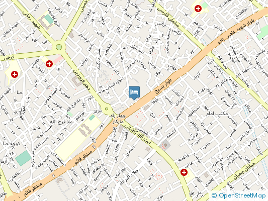 هتل باغ مرشد يزد روی نقشه