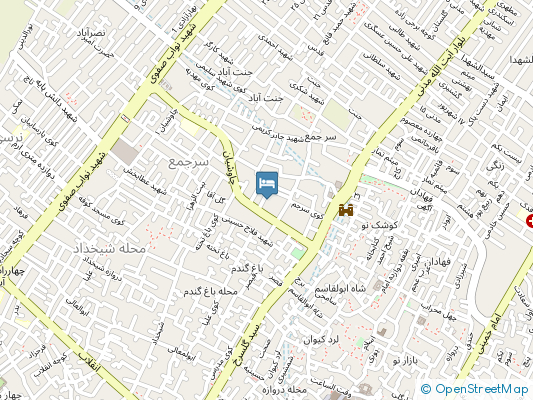 هتل باران يزد روی نقشه