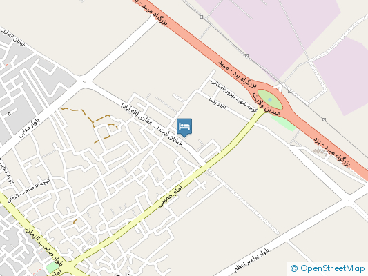 اقامتگاه سنتی حاجی بابایی یزد روی نقشه