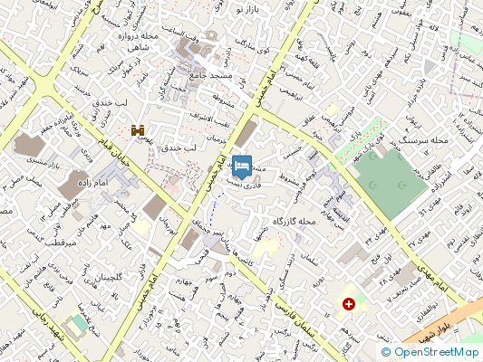 اقامتگاه بومگردی خانه خشتی یزد روی نقشه