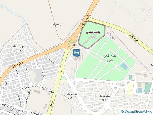 هتل نیکان يزد روی نقشه