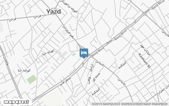 هتل پردیسان يزد روی نقشه