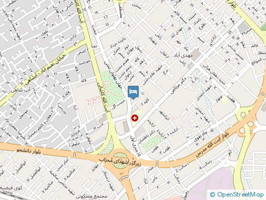 خانه مسافر سرای کاوه یزد روی نقشه