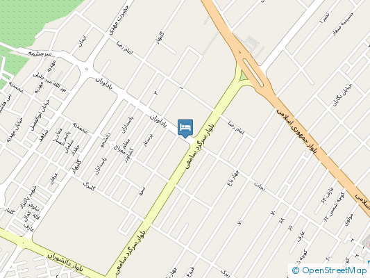 هتل سیبونار یزد روی نقشه