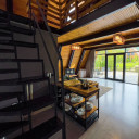 کلبه تریپلکس شش نفره(سه تخته+کاناپه) متل زانوس نوشهر