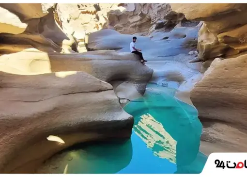 تنگه چاهکوه از زیبایی های طبیعی جزیره قشم