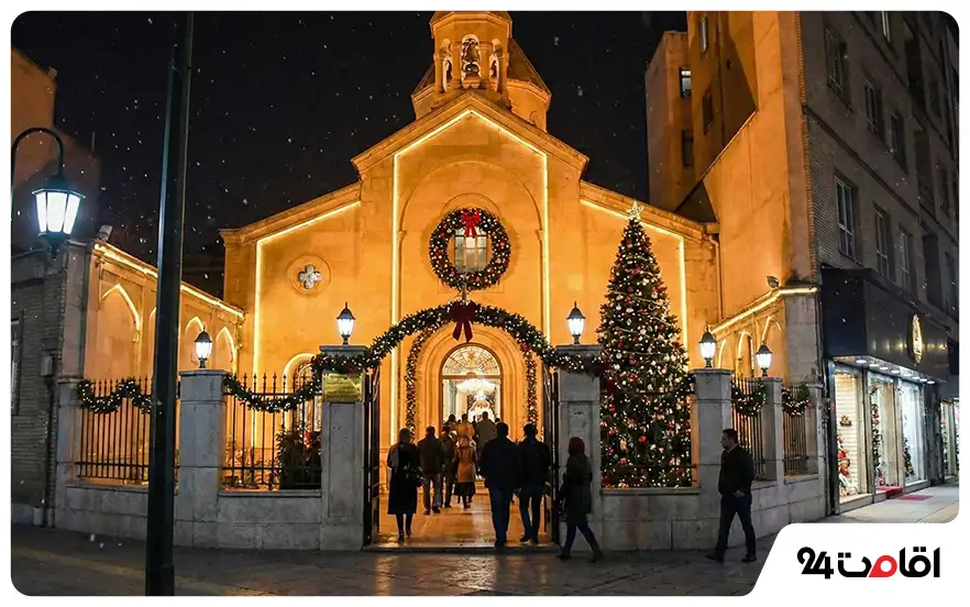 کریسمس در تهران؛ جاهای دیدنی شب کریسمس در تهران 5 محله ارامنه (نجیبان) تهران در جشن کریسمس