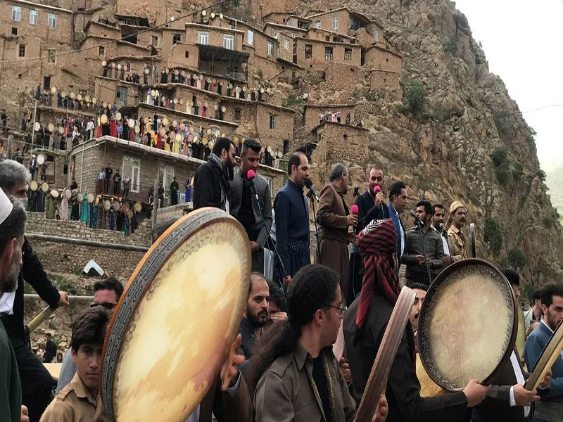 مراسم دف در پالنگان در عید فطر