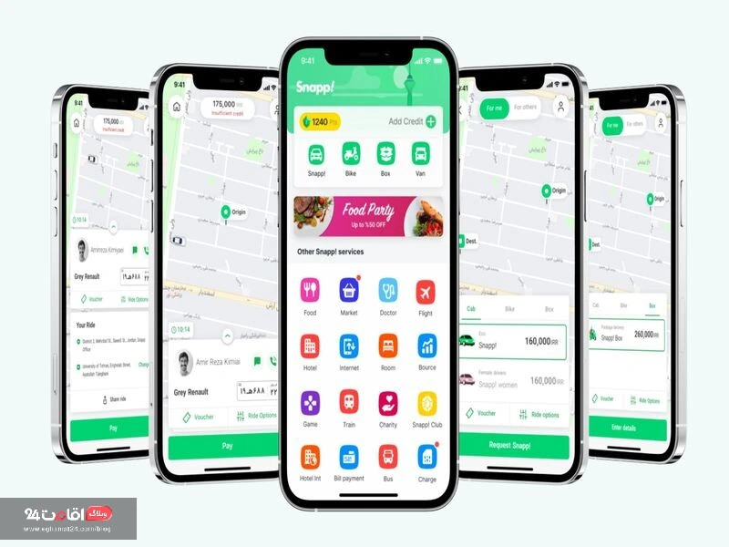 سوپر اپلیکیشن اسنپ برای تاکسی اینترنتی