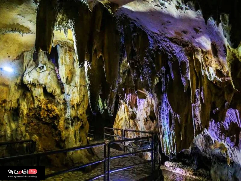 غار قوری قلا کرمانشاه بزرگترین غار آبی خاورمیانه