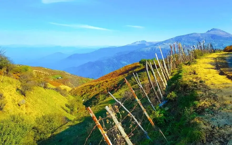 روستای فیلبند با سبزه زار زیبا