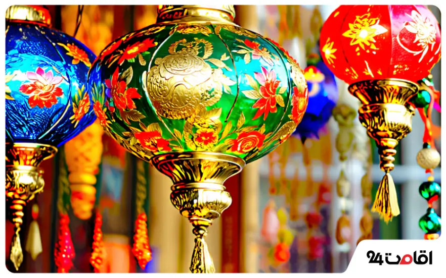 لوسترهای رنگی سوغات وان