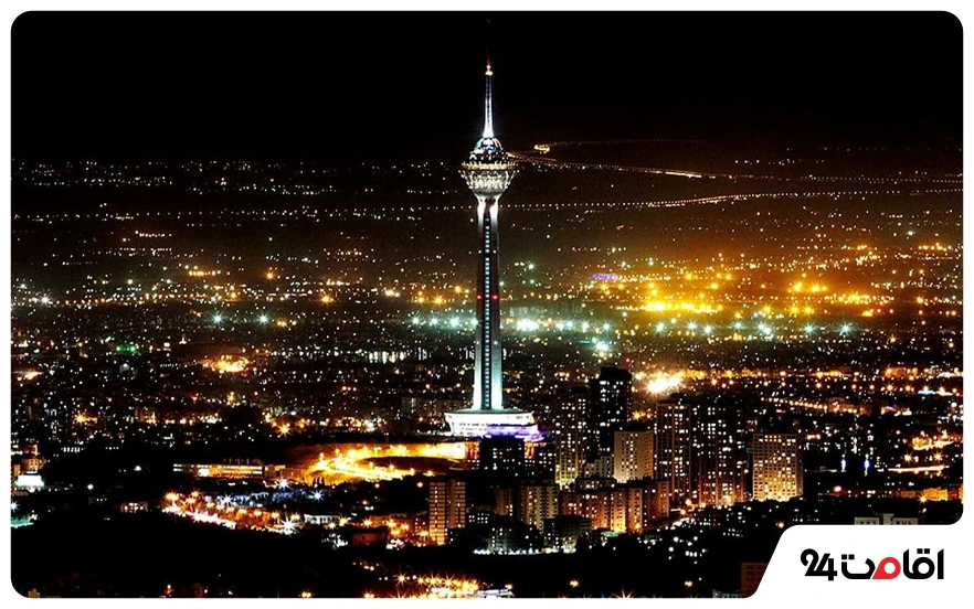 برج میلاد در شب