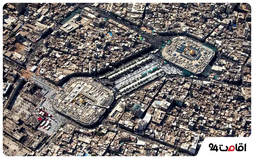  نمای شهر کربلا از بالا 